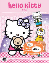 Hello Kitty-Zvířata-Samolepková knížka
