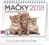 Mačky - stolný kalendár 2018